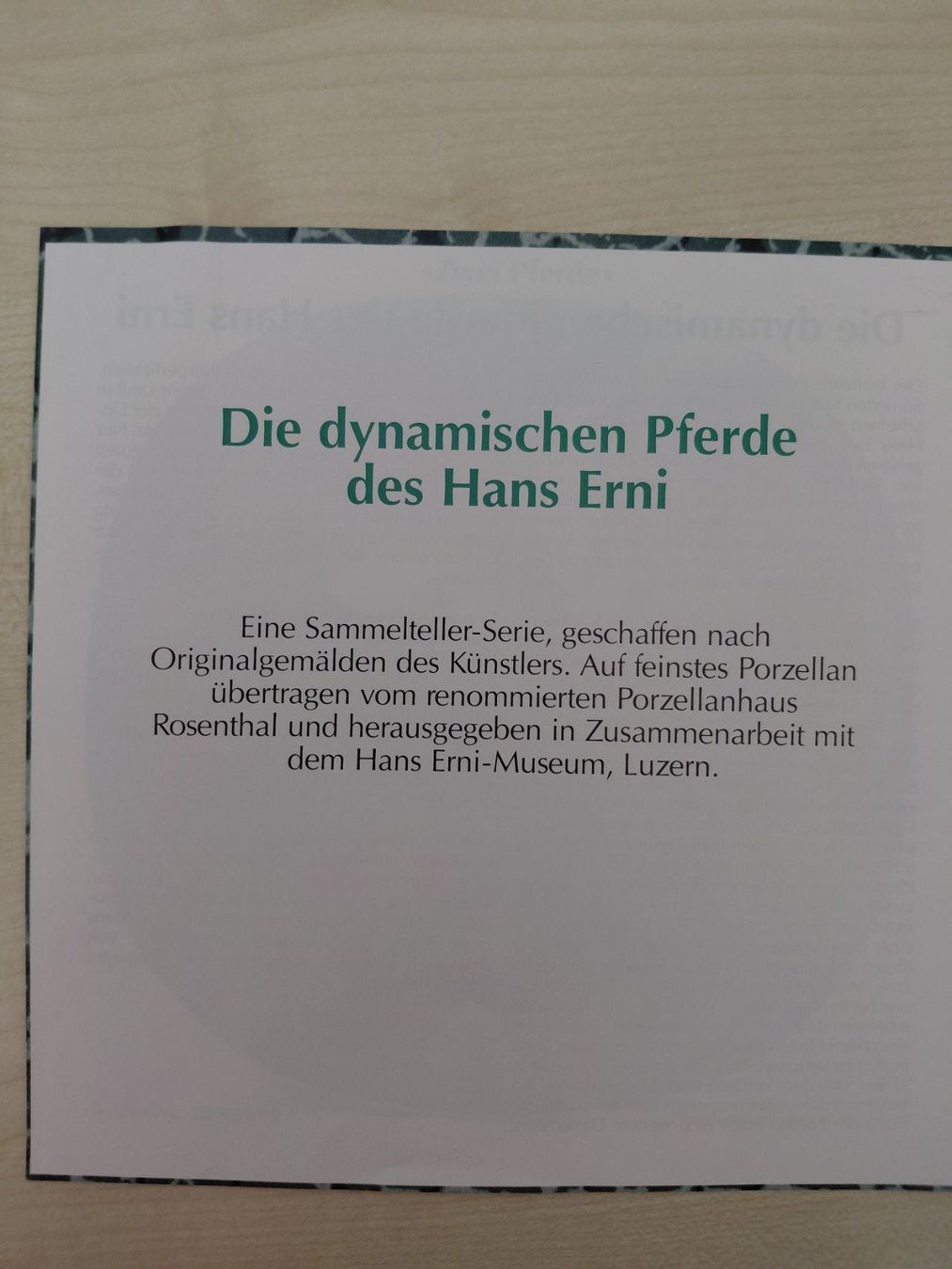 Tutte le decorazioni: die dynamischen Pferde Hans Erni – Nuovo e nell'imballaggio originale da Diepoldsau venduto da Grinsli1 1