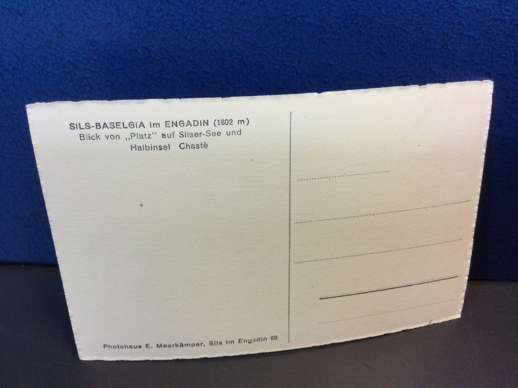 Cartoline postali: Alte Ansichtskarte Sils-Baselgia im Engadin – Usato da Wangen SZ venduto da kuriosum12 2