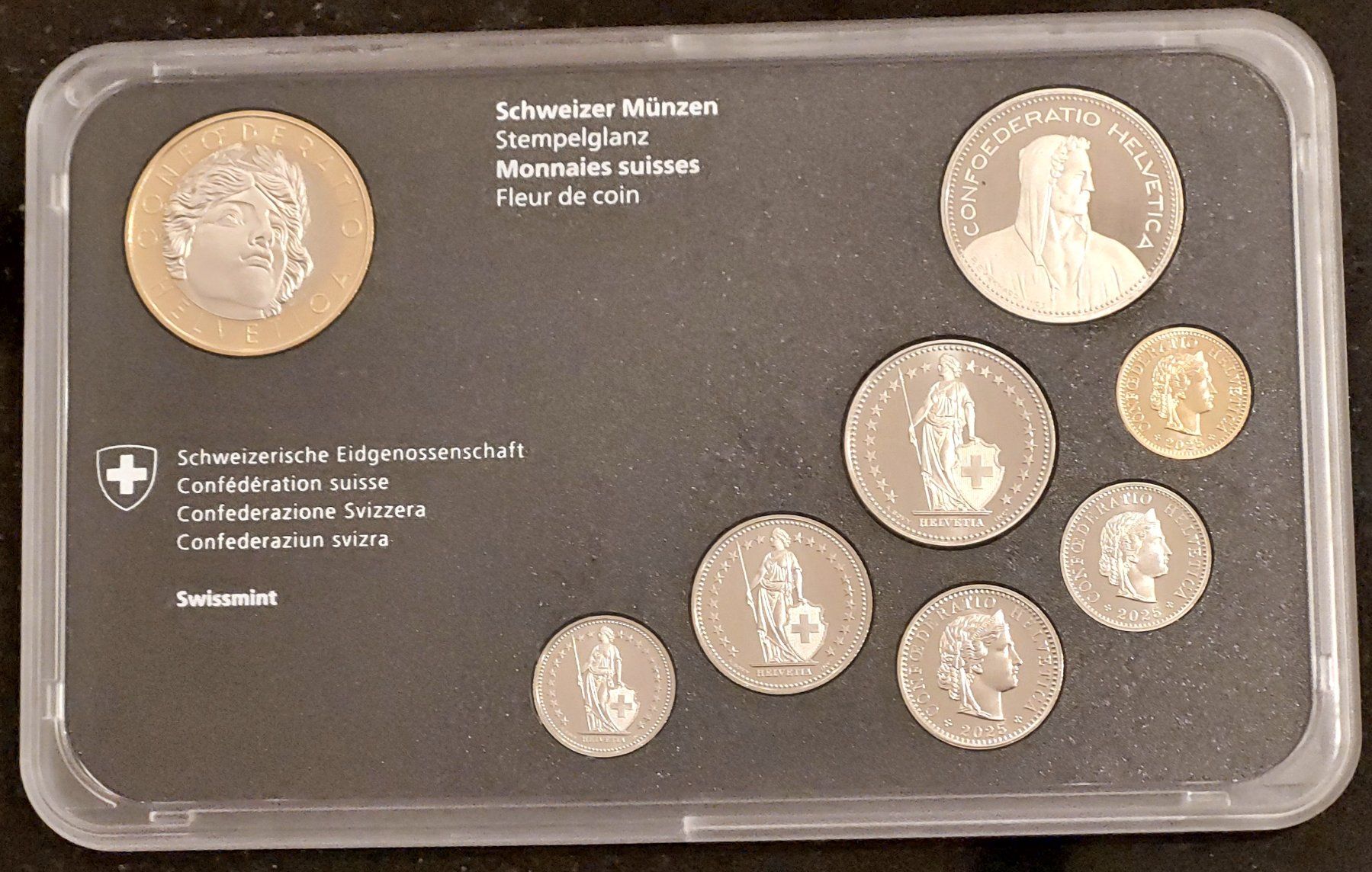Tutti le monete: Münzsatz Schweiz 2025 stgl. – Nuovo e nell'imballaggio originale da Arch venduto da coinsandmore 3