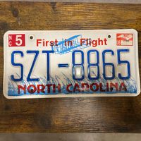 🇺🇸 U.S. Autoschild - North Carolina SZT-8865 - ORIGINAL