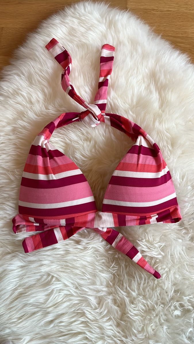 Calzedonia Badekleider & Bikinis: Pink Gestreiftes Bikini Oberteil, Gr. S – Gebraucht aus Aarburg von Petite-closet-Loop