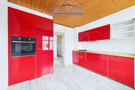 Cuisine rouge laquée complète avec électroménager