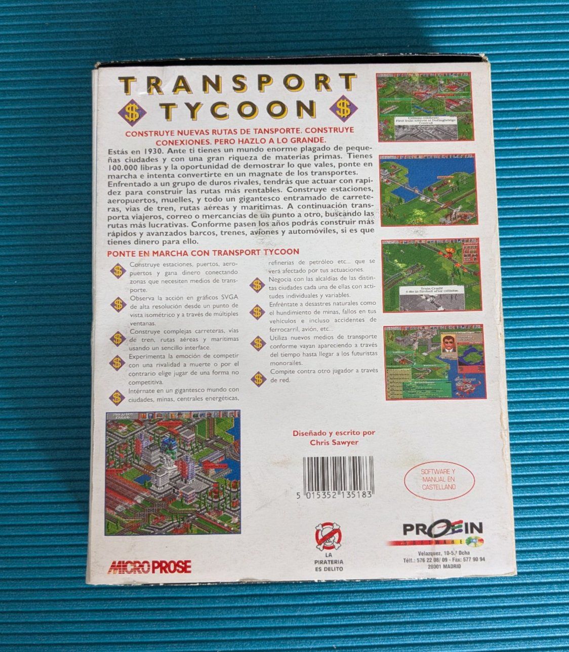 Giochi: Transport Tycoon, seltene spanische Version, PC Big Box 1994 – Usato da Basel venduto da Rromanv 1