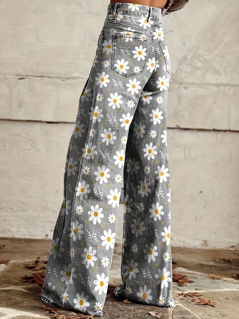 Pantaloni: Hose grau mit Blumen Gr. M – Nuovo (secondo la descrizione) da Oensingen venduto da Mavo4711 1