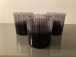 PHOTOPHORES WINDLICHTER AMETHYST TAVOLINO, 3x SET, 8 x 7 cm
