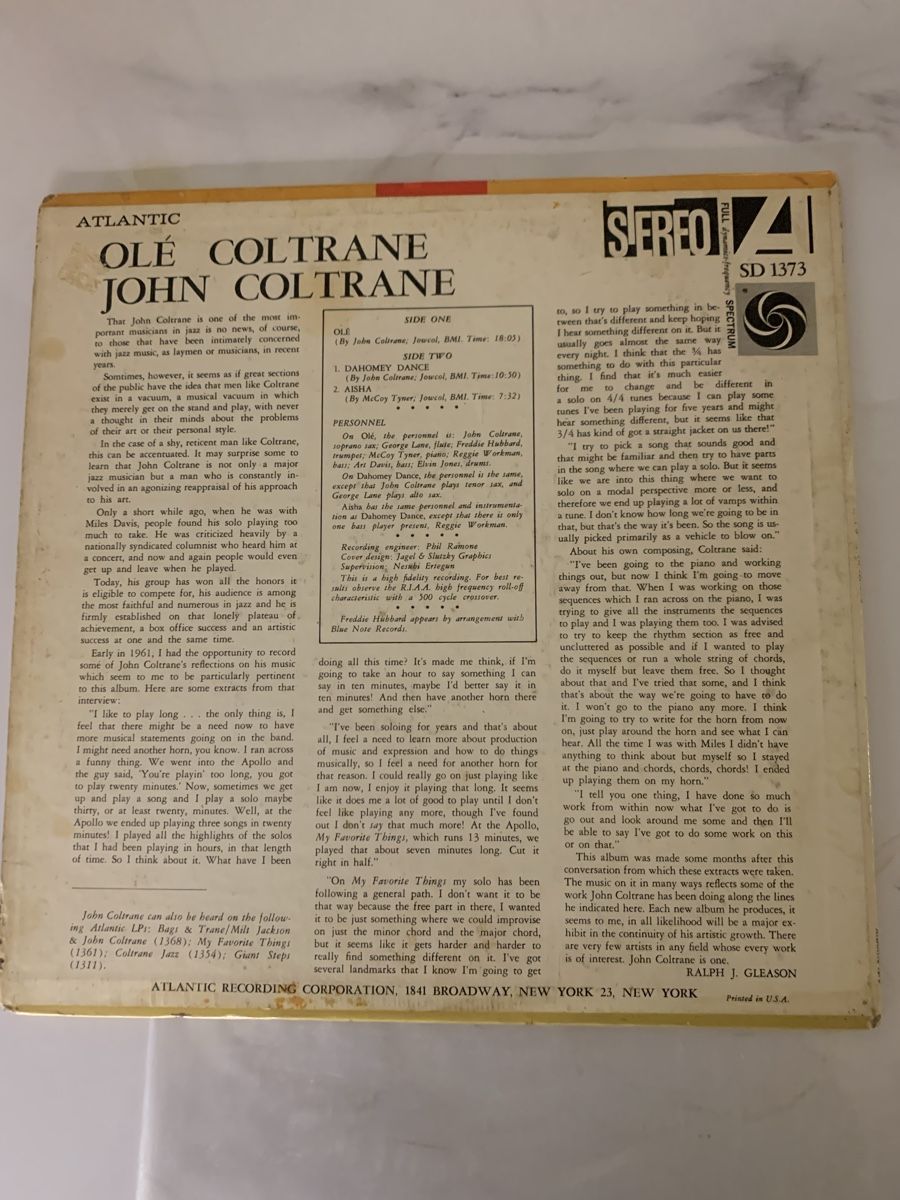 Dischi in vinile: John Coltrane(Freddie Hubbard)/Olé – Usato da lausanne venduto da Ccheche 3