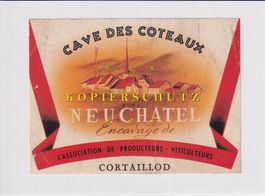 Etikette für Wein - Neuchâtel rouge /bd