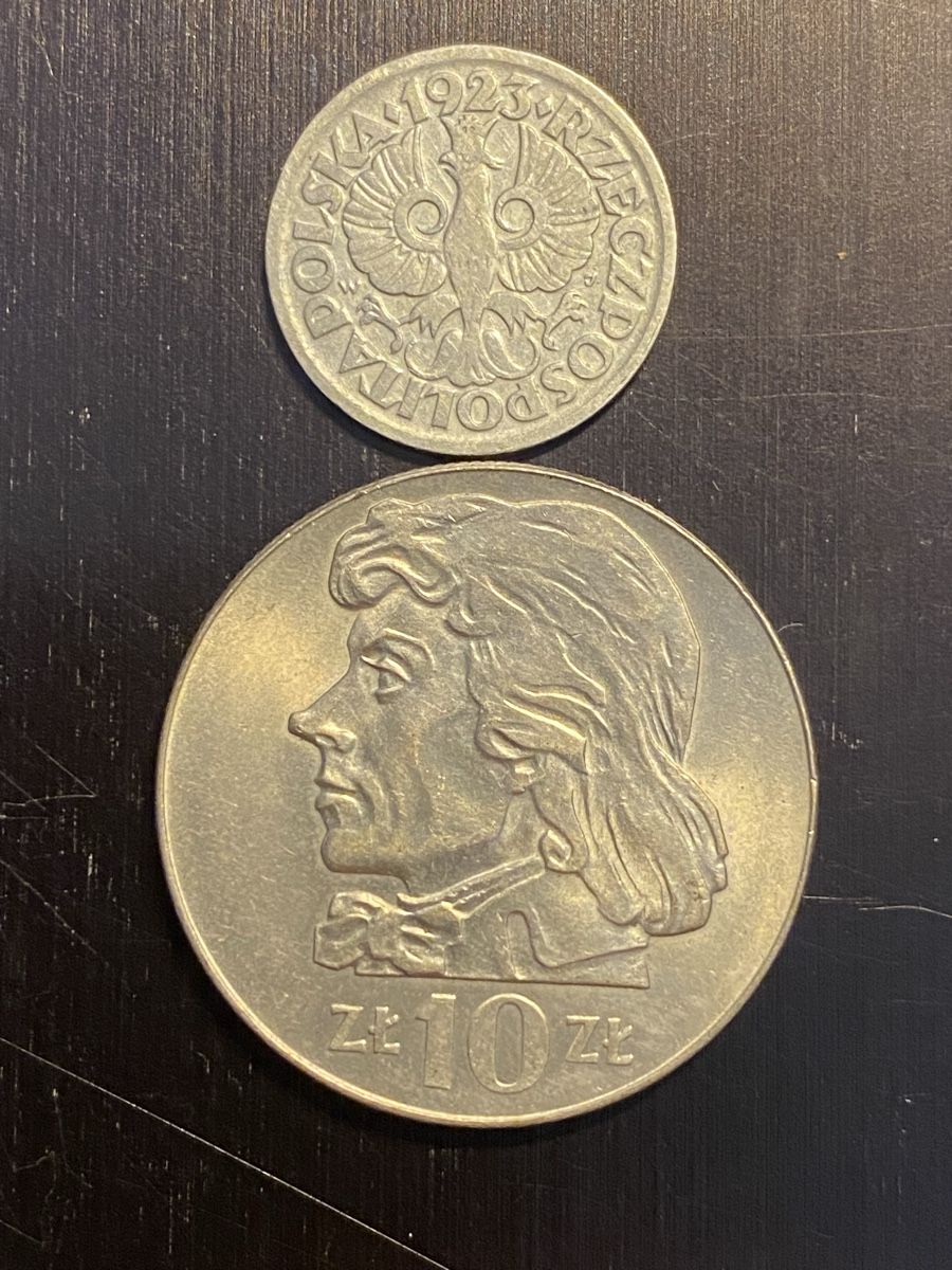 Tutti le monete: Pologne, 10 Zlotys 1923 & 1971 – Usato da Corsier-sur-Vevey venduto da Ginoarturo