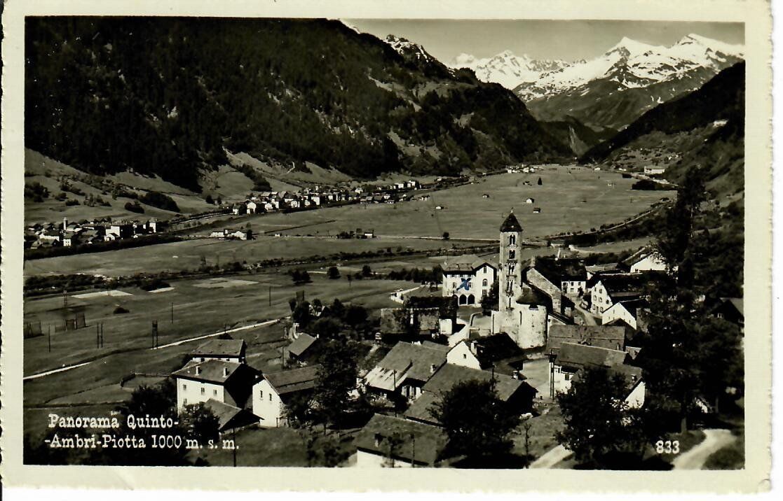 Ansichtskarten: Panorama Quinto  1947 – Gebraucht aus Hochdorf von Ziegel-16