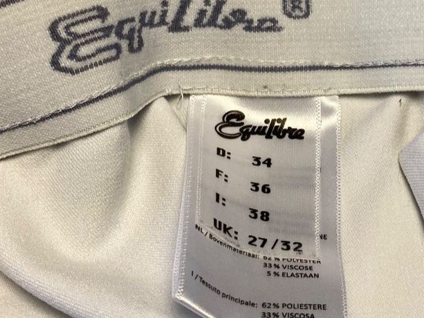Pantaloni: Weisse Reithose von Equilibre, Gr. 34 – Usato da Bourguillon venduto da Jemalu 1