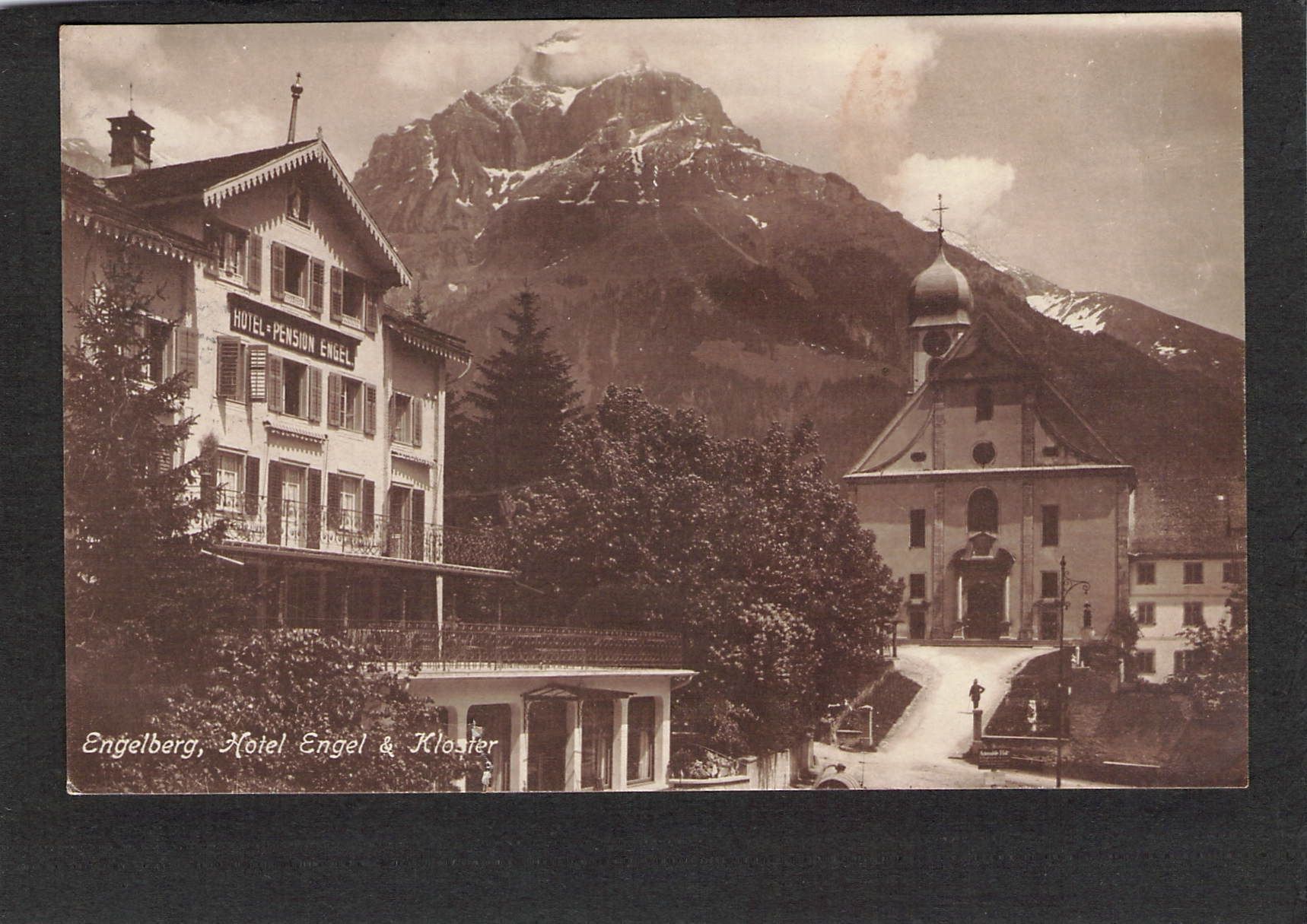 Cartoline postali: AK× OW Engelberg, Hotel Engel & Kloster – Usato da Reichenburg venduto da Pipo-67