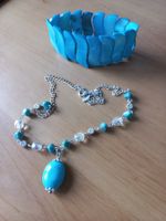 Türkis Schmuckset: Halskette und Armband, 1 Stück möglich