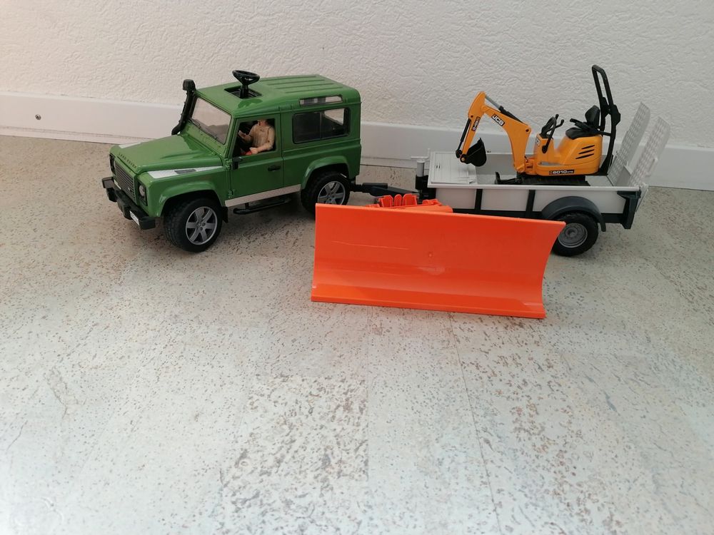 Bruder Fahrzeuge Set, Geländewagen, Anhänger, Bagger Kaufen auf Ricardo