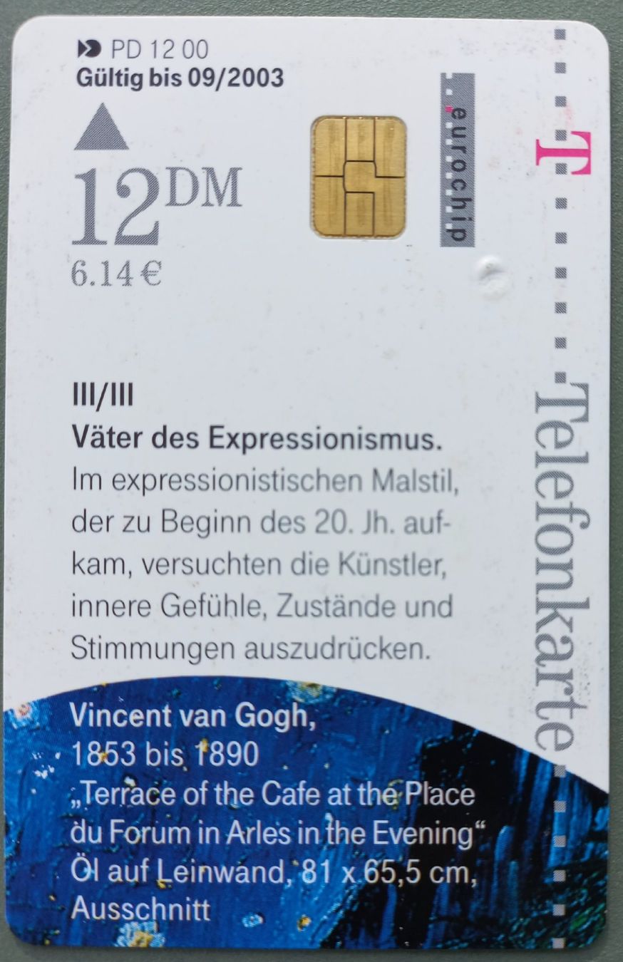 Schede telefoniche: Taxcard - Vincent van Gough - D – Usato da Niederuzwil venduto da lubimaja 1