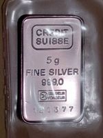 5 Gramm Credit Suisse Silberbarren 999.0