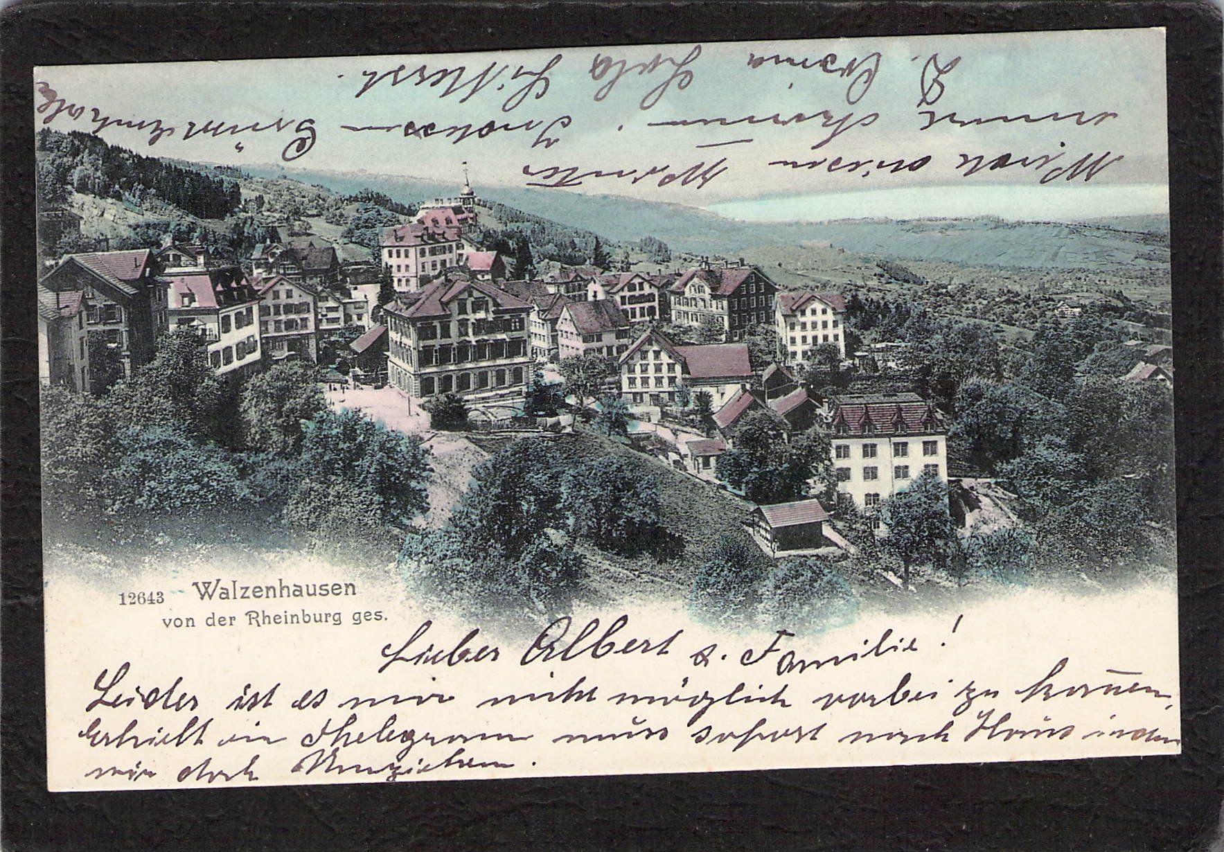 Ansichtskarten: Walzenhausen AR , gel. 1904 – Gebraucht aus Reichenburg von Pipo-67