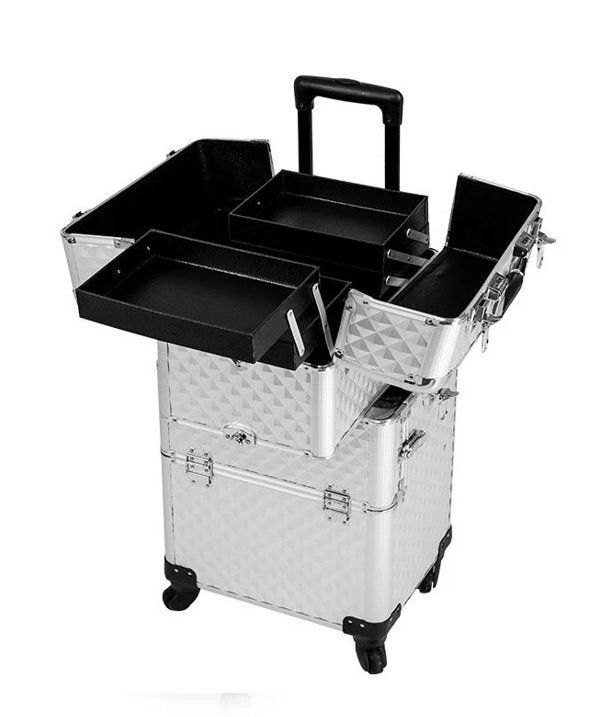 Attrezzature per parrucchieri: Professioneller Kosmetik Trolley - silber – Usato da Einsiedeln venduto da Dellcell 1