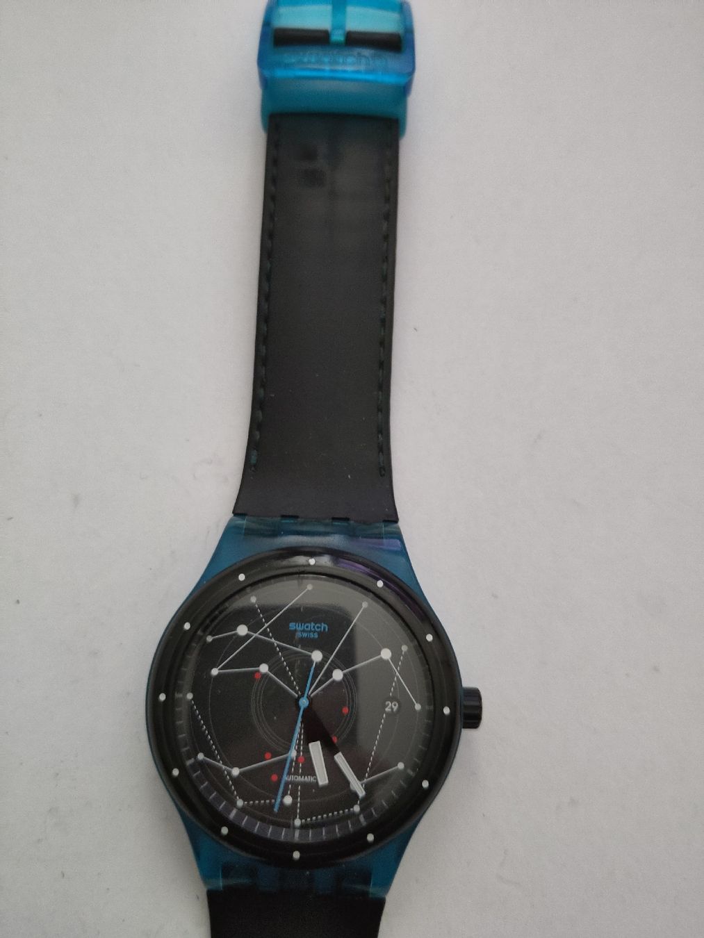 Swatch Montres: Swatch Uhr Automatic blau guter Zustand – D'occasion à Höri par Samsa9 1