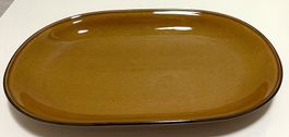 Grosse Rössler Platte Servierplatte Porzellan braun 36 cm