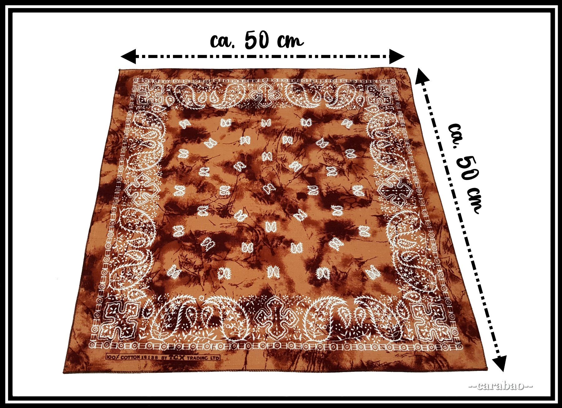 Foulard & Sciarpe: Bandana / Braun - Batik mit Paisley-Muster – Nuovo (secondo la descrizione) da Winterthur venduto da -carabao- 2