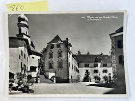 alte Ansichtskarte Maienfeld Kirche von Sprecher-Haus, 1963