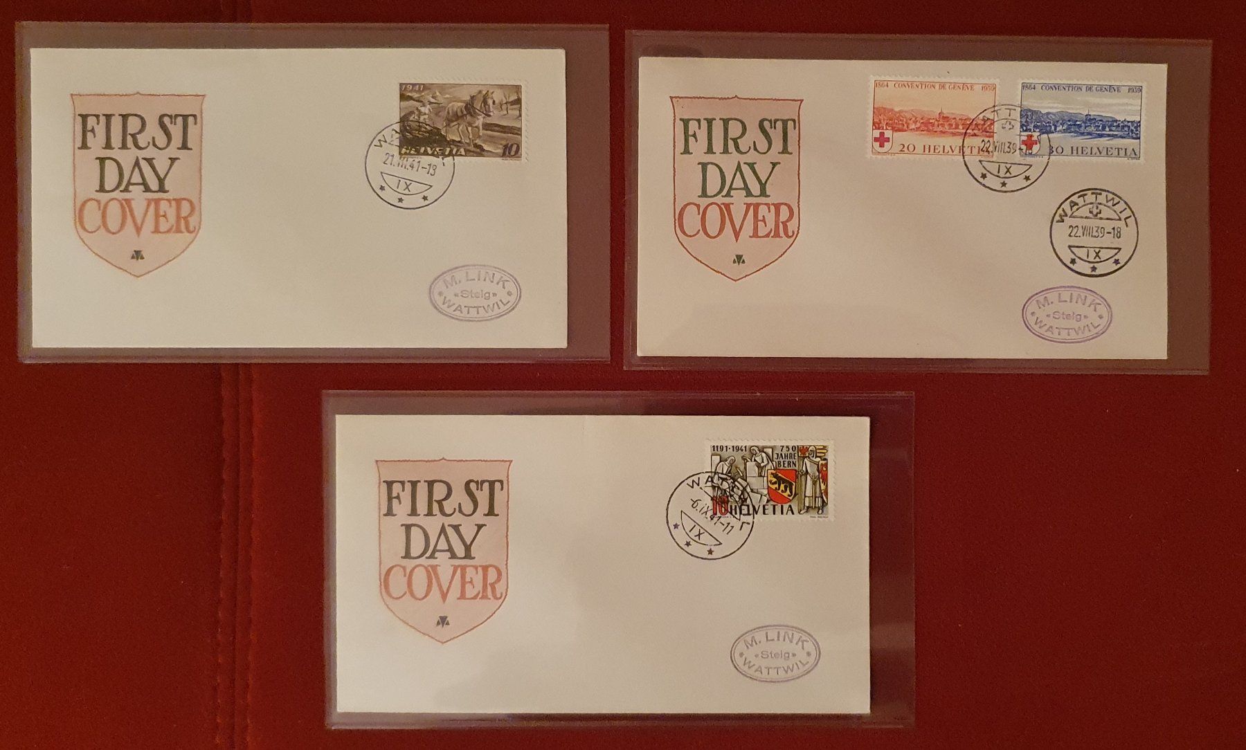 Alle Briefmarken: 3 schöne FDC Freimarken 1939-41 – Gebraucht aus Kreuzlingen von Rschweiz1