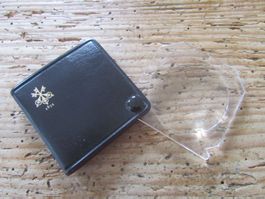 Vintage Lupe/Leseglas mit Etui, Top Zustand