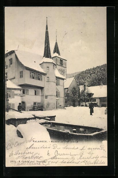 Cartoline postali: AK Valangin, Maison au XVIe siècle – Usato da Berlin venduto da bartko-reher