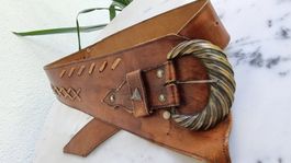 Vintage Ledergürtel Boho Western Nieten