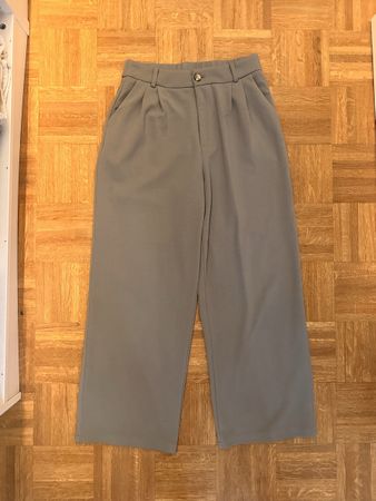Shein Stoffhose Sommerhose hellgrau Gr. L