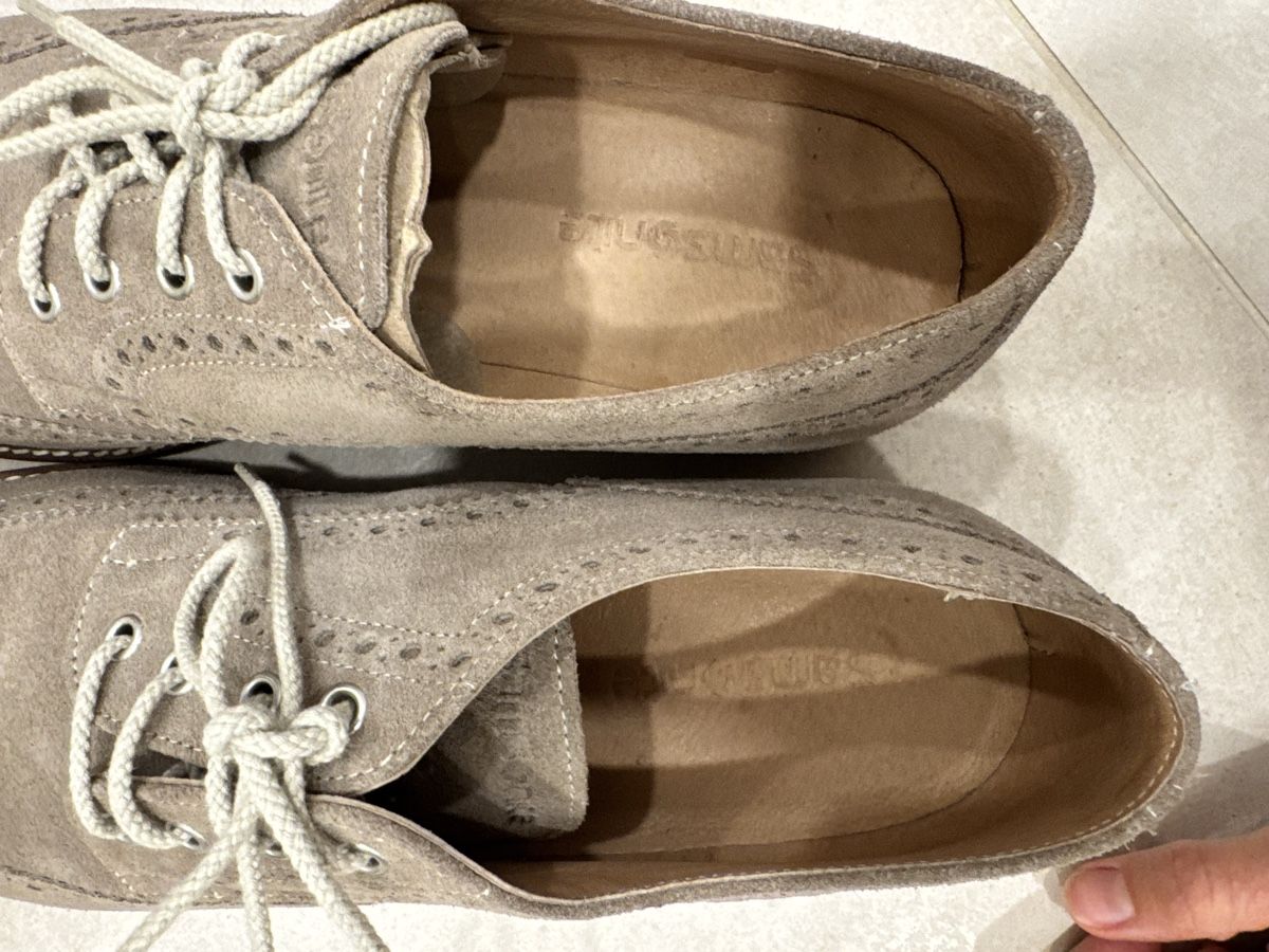 Scarpe da uomo: Samsonite Suede Brogues - mauve color – Usato da Corsier GE venduto da Arca_ReLife 5