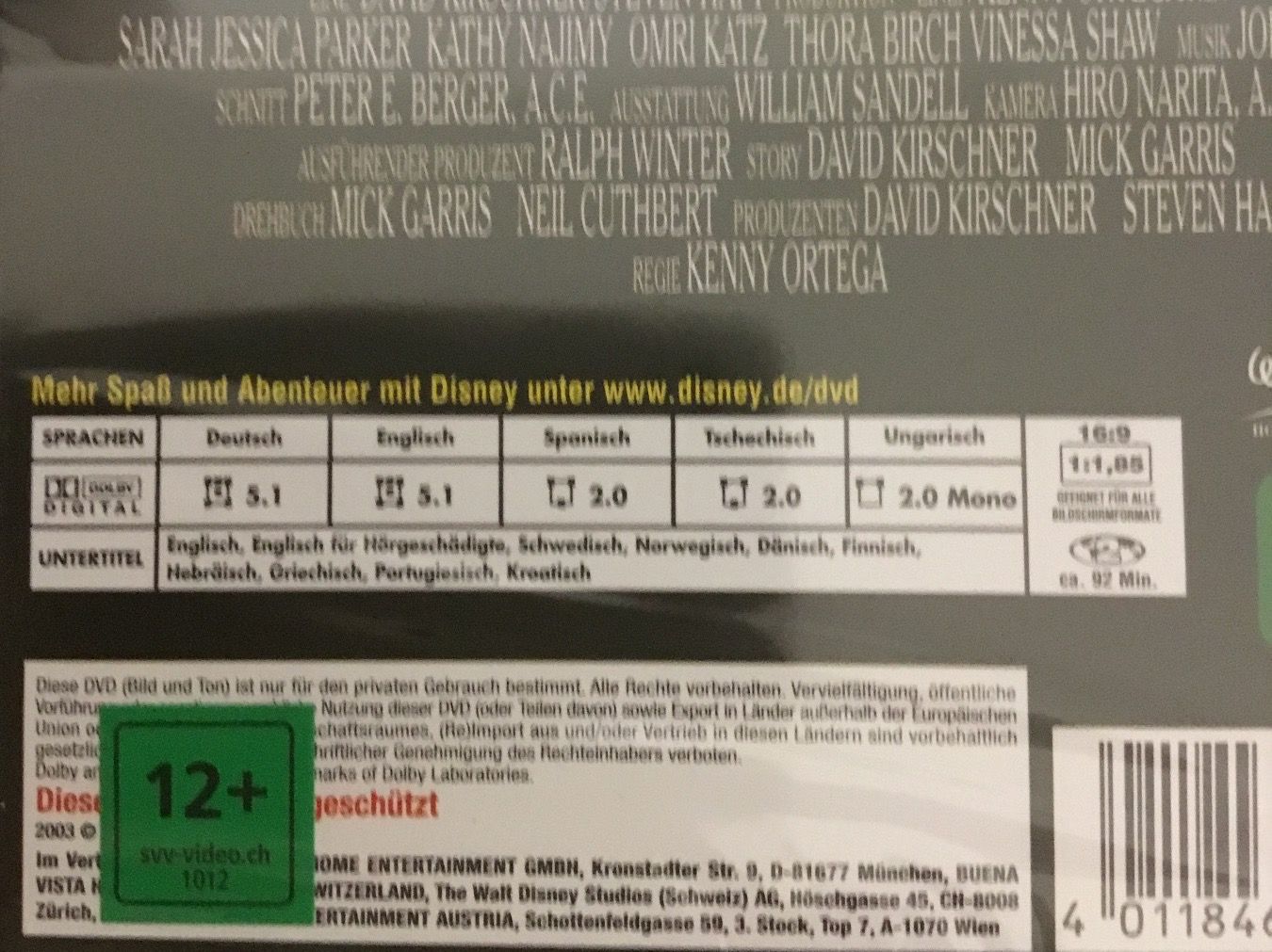 Tutti i DVDs: Hocus Pocus Dvd Neu OVP – Nuovo e nell'imballaggio originale da Blauen venduto da sternchen66 2