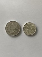 Schweizer Münzen 5 Franken 1953 und 2 Franken 1965