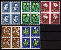 1960, Pro Juventute, Viererblöcke, SBK 28.– **