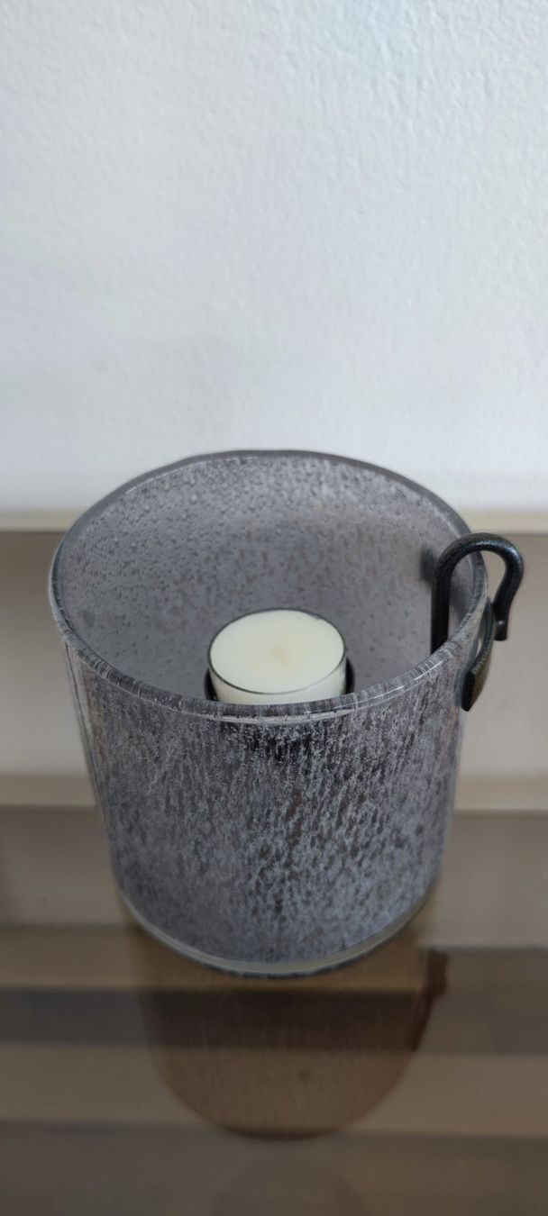 Tutte le decorazioni: Windlicht Craclet-Glas mit Kerzenhalter – Usato da Stäfa venduto da Rampensau