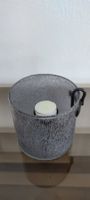 Windlicht Craclet-Glas mit Kerzenhalter