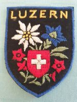 Vintage Badge Wappen LUZERN ST. GALLER STICKEREI