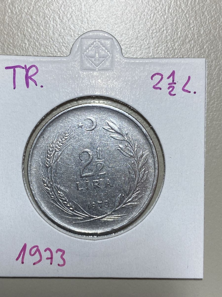 Tutti le monete: Turquie - 2.5 Lires - 1973 – Usato da Payerne venduto da Mike1682