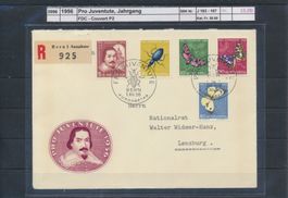 1956 Pro Juventute, Jahrgang, FDC - Couvert P2