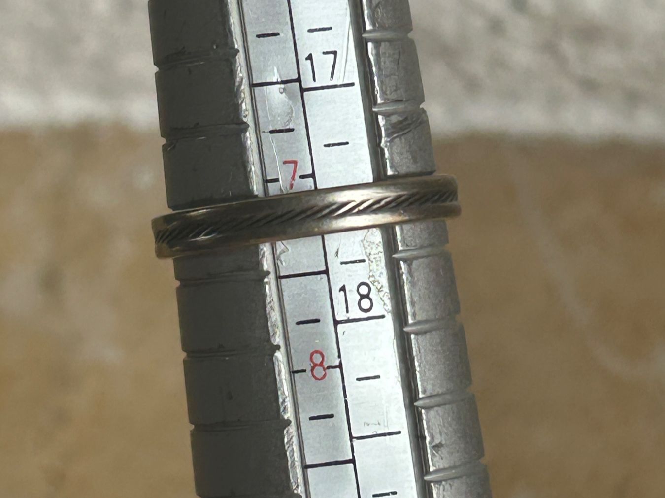 Ringe: Silberring mit schraffiertem Muster (55) – Gebraucht aus Dittingen von Bijoubelle 5
