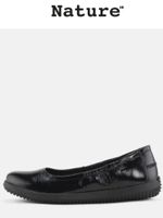 NEU  NATURA Ballerinas, Schwarz Lack Leder, Grösse 38 Top!