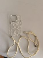 iPhone 16 Pro Hülle transparent mit Kette Blumenmuster neu