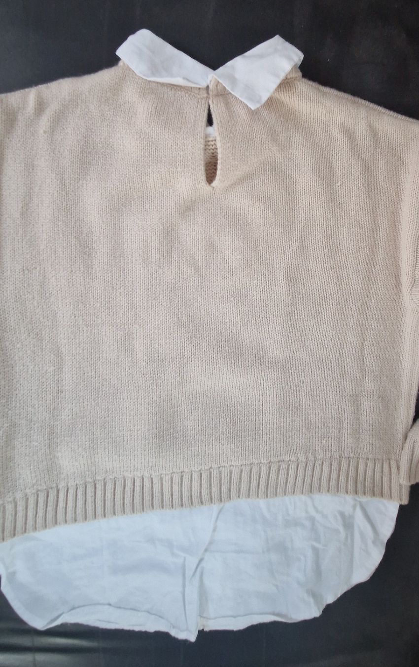 Pulls et sweat-shirts: Lefties 2-in-1 Beiger Pullover mit Blusenkragen, Gr. 140 – D'occasion à Muri b. Bern par rol_xtf8 3