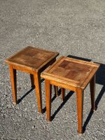 2 kleine Vintage Holzhocker / Beistelltische