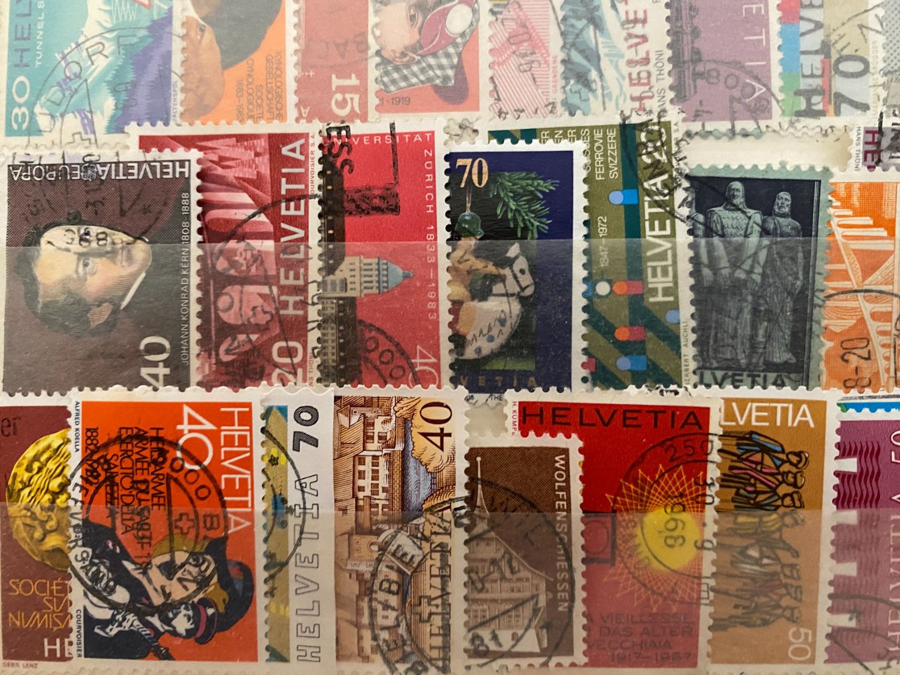 Alle Briefmarken: Briefmarken Schweiz 120 stuck – Gebraucht aus matten b. interlaken von jfran17 5