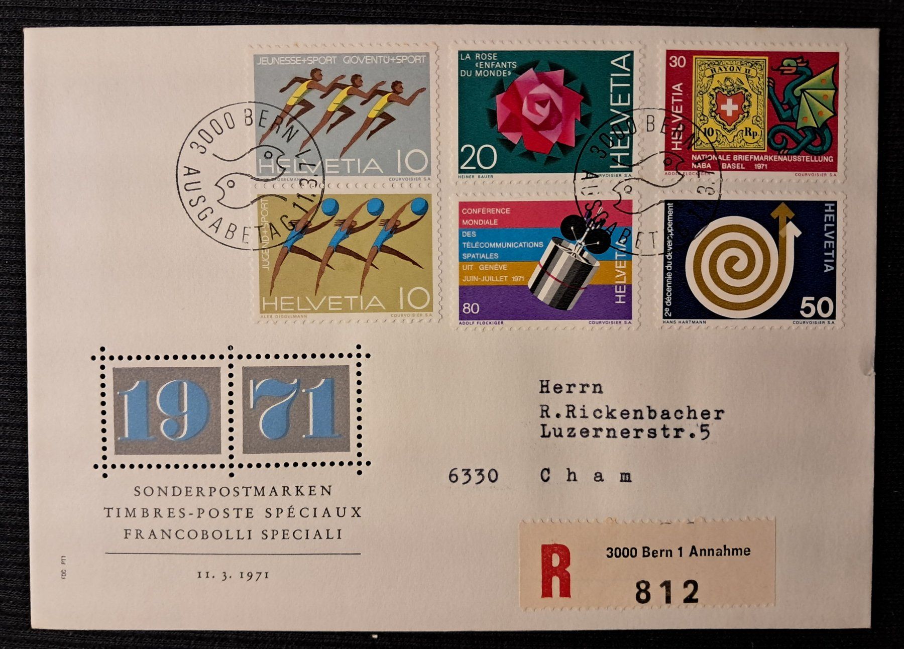 Alle Briefmarken: R-FDC - ET 11.3.71 BERN – Gebraucht aus Ponto Valentino von giorgia06