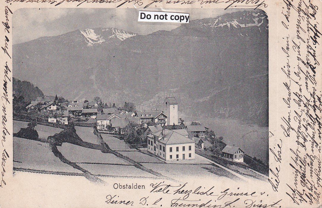 Cartoline postali: Obstalden   GL        um 1906 – Usato da Brig venduto da Valcards54