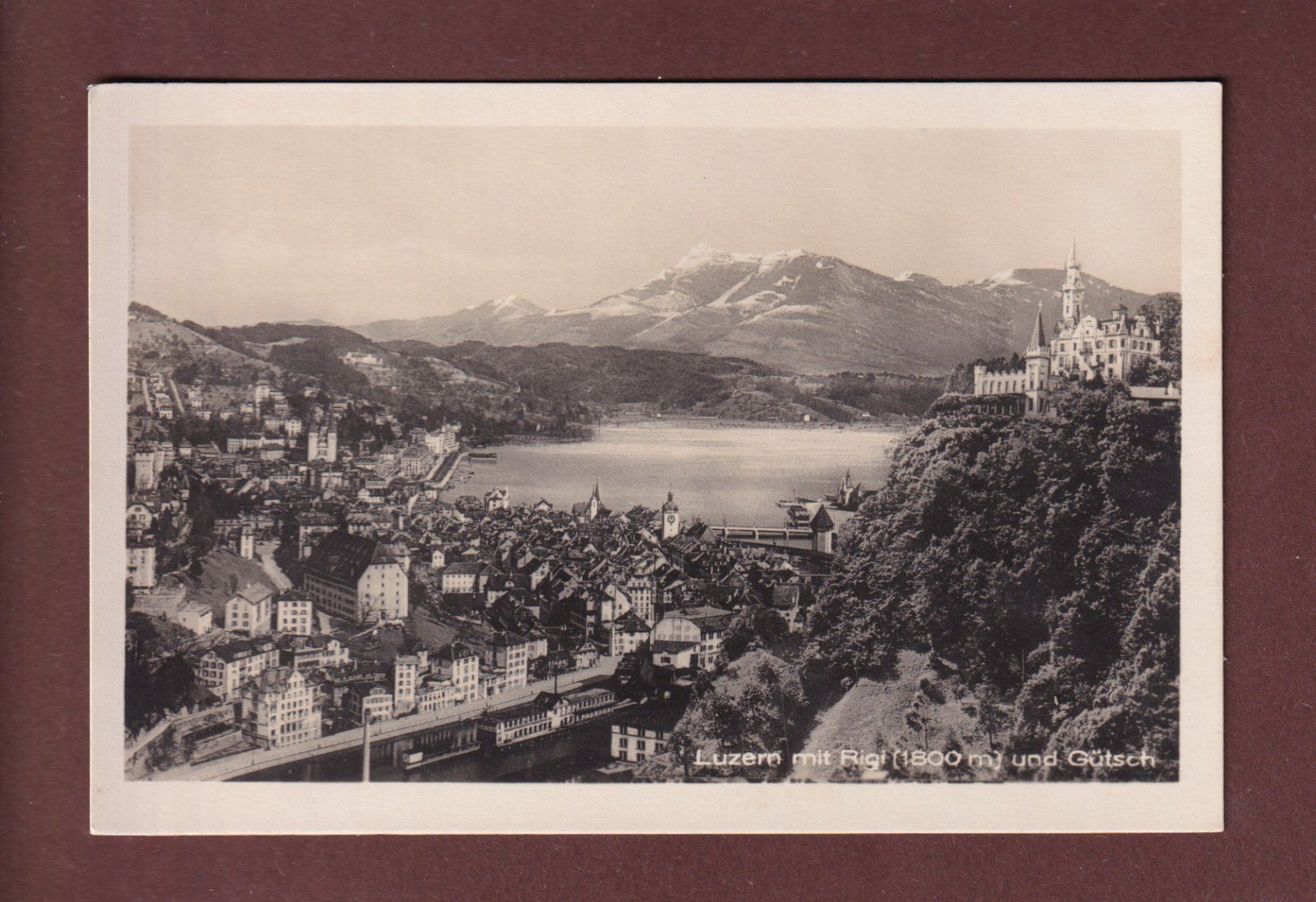 Cartoline postali: LUZERN mit Rigi und Gütsch – Usato da Pully venduto da nicecards-shop