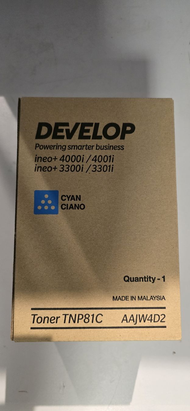 Cartucce per stampanti & toner: Toner TNP81C Cyan DEVELOP AAJW4D2 neu – Nuovo e nell'imballaggio originale da Emmen venduto da Kusi90