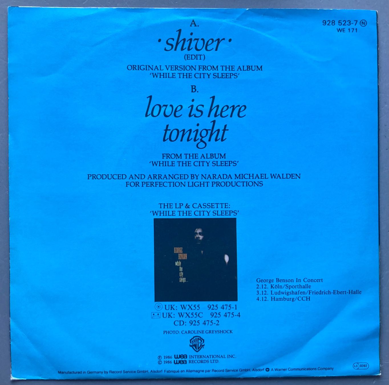 Dischi in vinile: GEORGE BENSON - SHIVER – Usato da Poliez-Pittet venduto da Newtown-Records 1